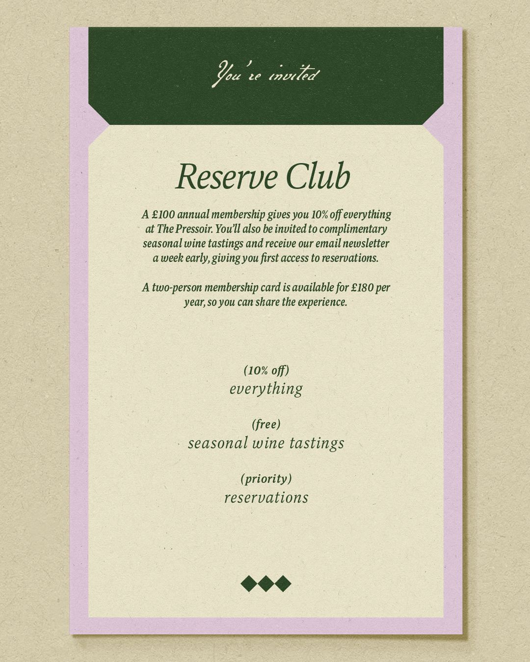 The Pressoir - Reserve Club